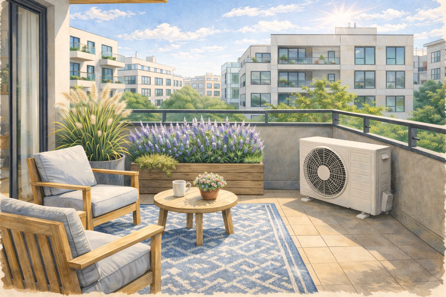 Mag je een warmtepomp buitenunit op je terras plaatsen