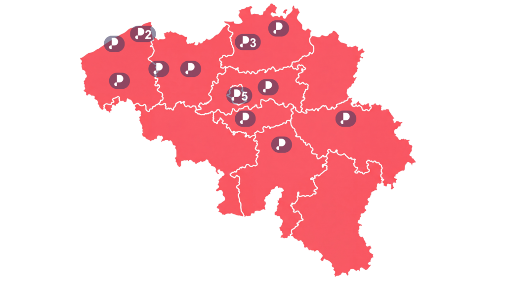 Parte Property Manager offices throughout Belgium